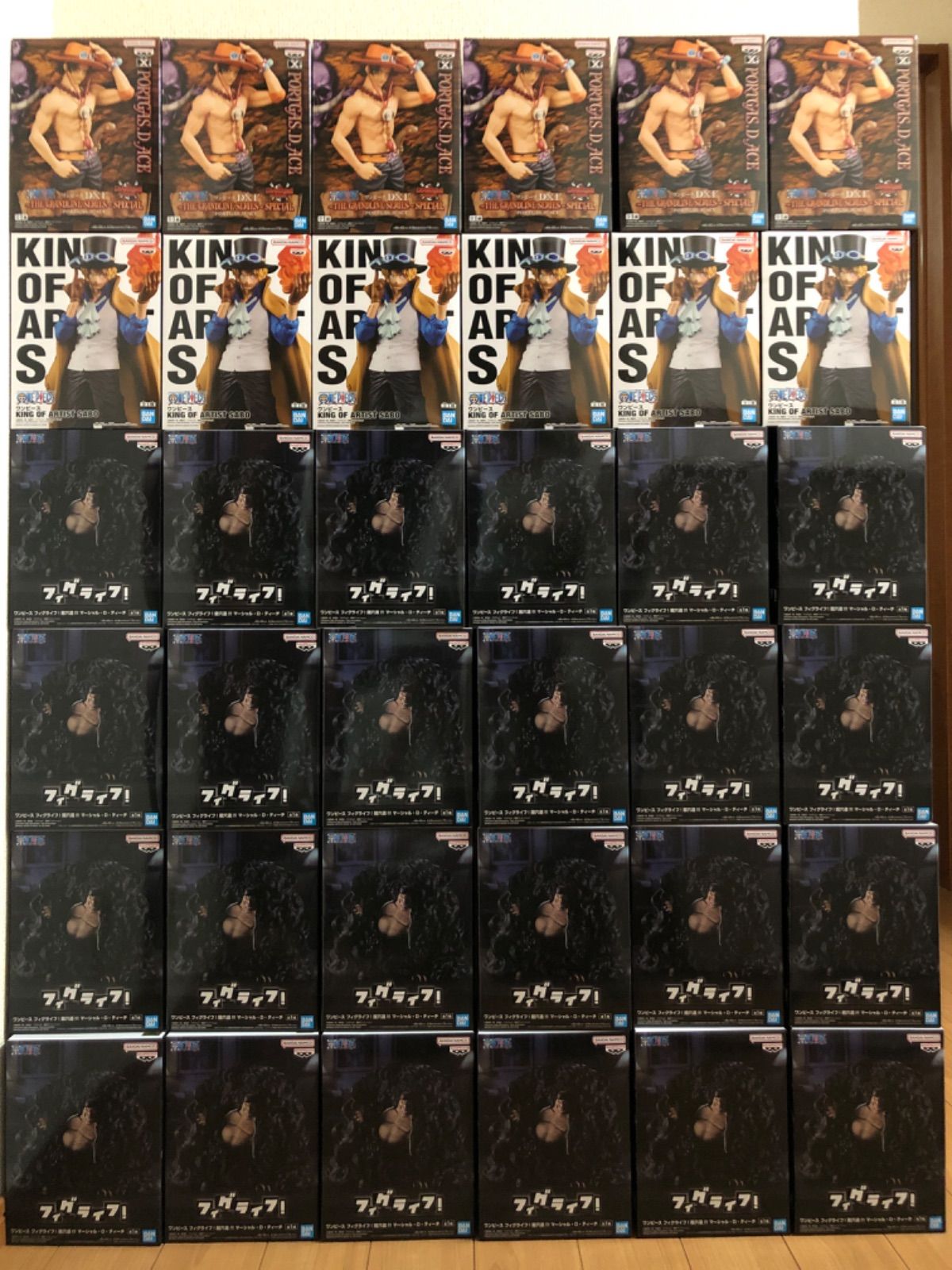 ワンピース エース サボ ティーチ プライズ フィギュア 36個 セット