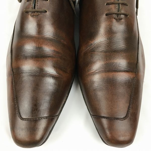 80s-90s?/Vintage★Finsbury/フィンズベリー　ロングノーズ　ホールカットスタイル　レザーシューズ　ダークブラウン/茶/BROWN〉size6.5/25.0程度/メンズ//men's 菅NO.WZC-239 80s-90s?/Vintage☆Finsbury/フィンズベリー ロングノーズ ホール