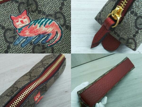 GUCCI グッチ GGスプリーム 662129 2067 ペンケース 猫 文具