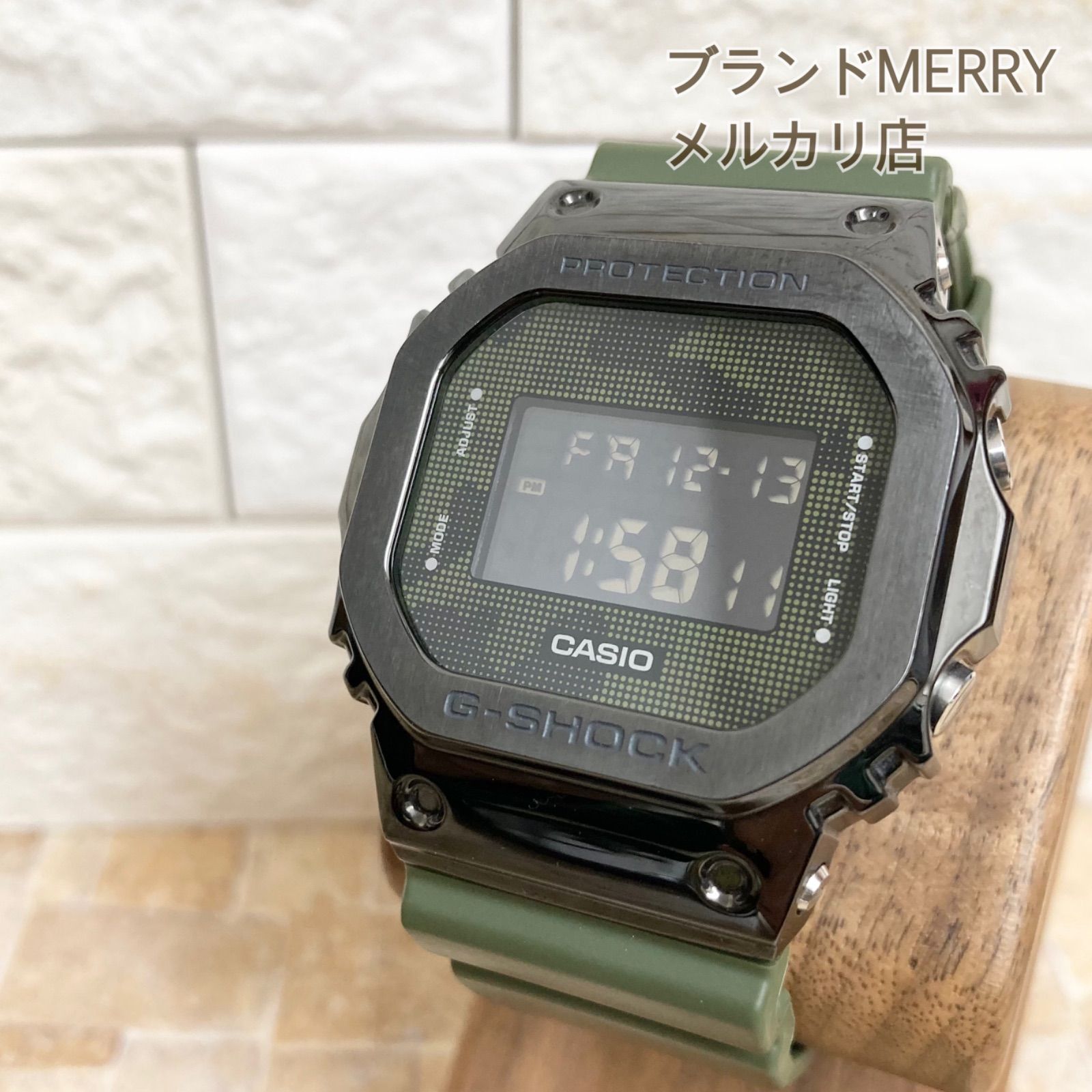 G-SHOCK GM-5600B 3229 迷彩 グリーン メタルボディ 腕時計 人気 CASIO Gショック デジタル