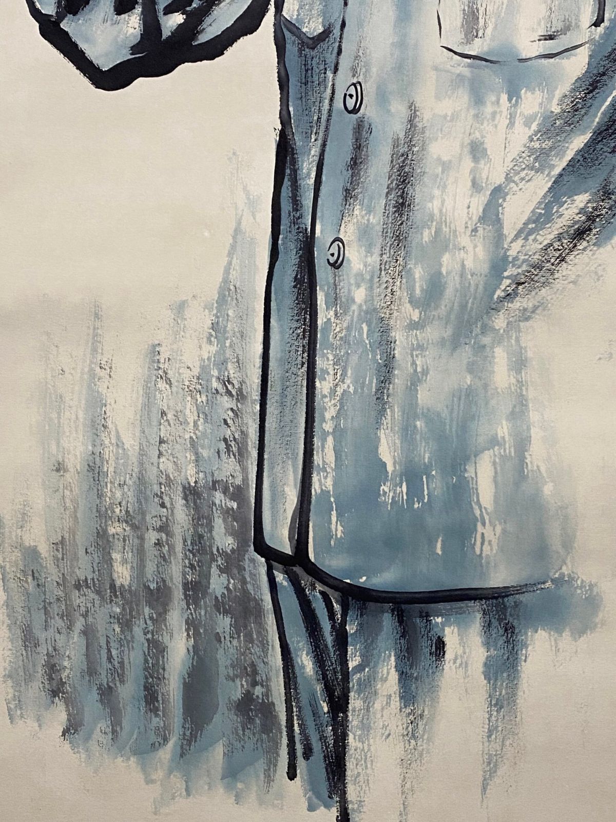 四尺 中堂 人物画 仕女図 徐操風 『骨董収蔵・四尺中堂画・