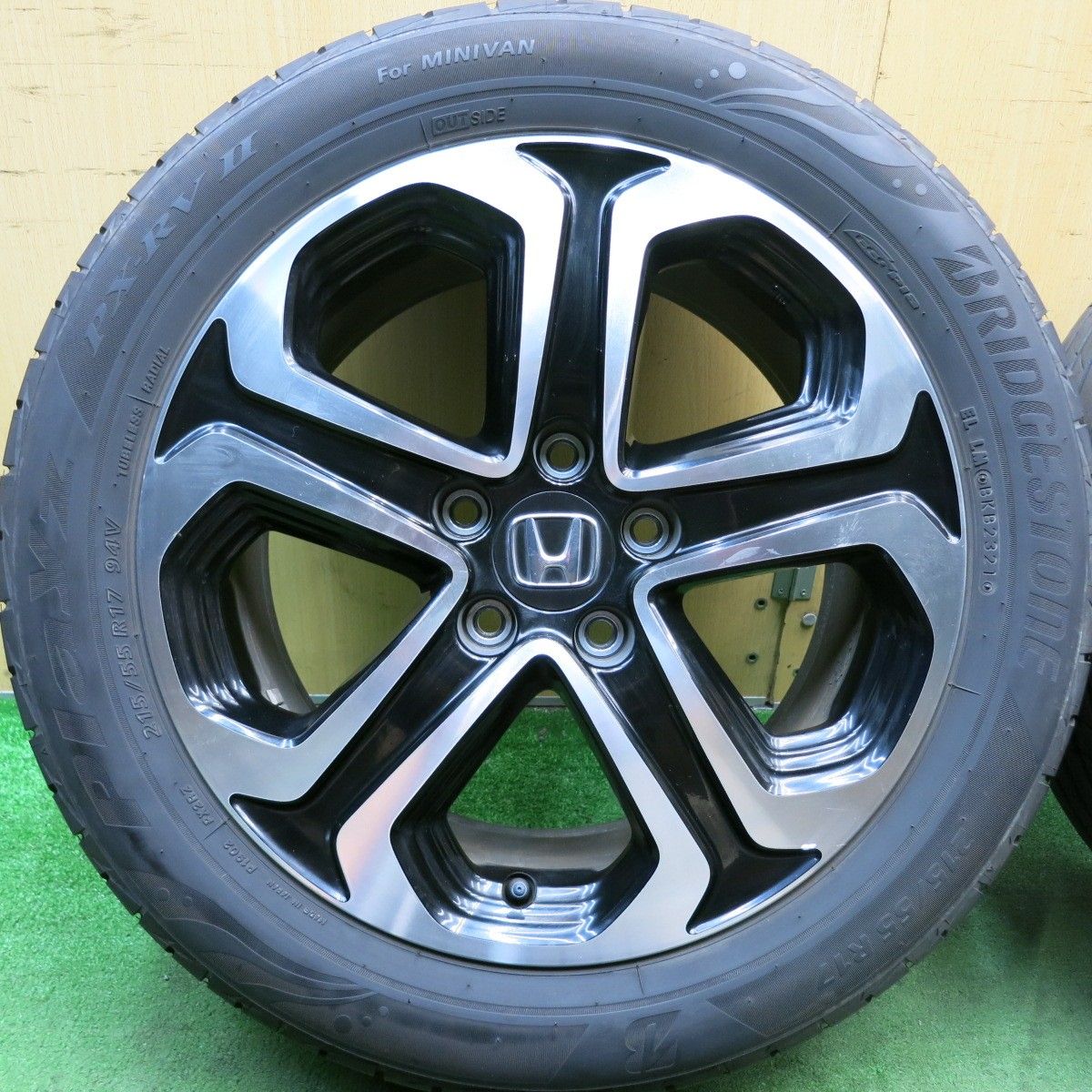 バリ溝 21年 9.5分 ホンダ ヴェゼル 純正 ENKEI 215 55R17 ブリヂストン プレイズ PX-RV2 17インチ エンケイ PCD114.3 5H 5090409HAノ FFCRYSTALESIA_COM