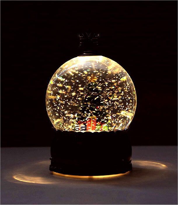 スノードーム クリスマス LEDライト キラキラ 注文 光る クリスマス