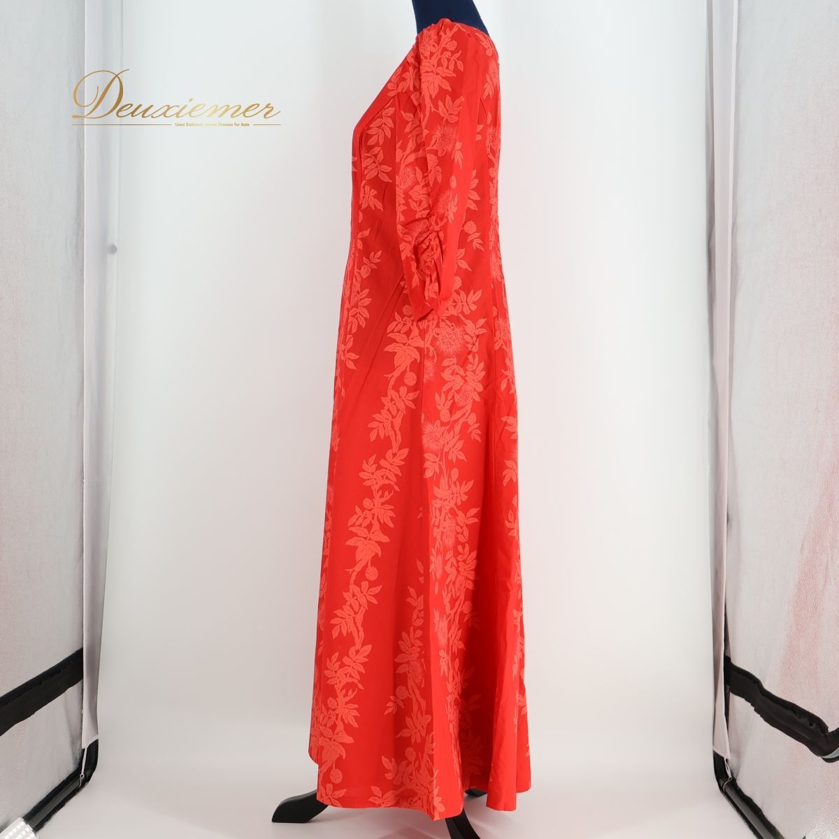 【フラダンス衣装】レッド MermaidLine ワンピース ドレス 赤 花柄 フラダンス 衣装 ワンピース ドレス レッド系 フラ ダンス