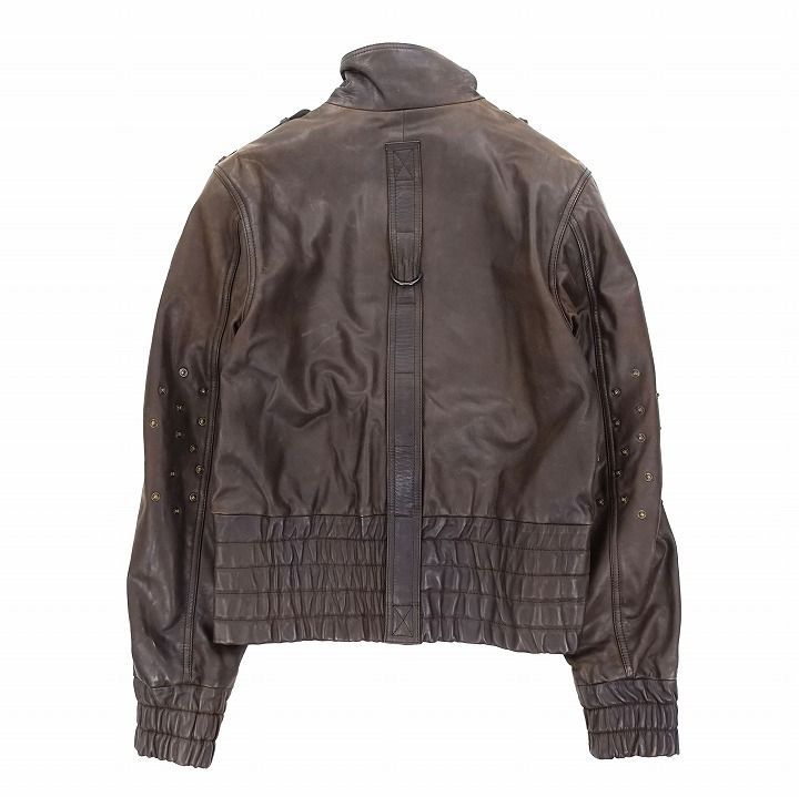 Dolce & Gabbana ブラウンレザーシャツジャケット　size48 Dolce & Gabbana レザーシャツジャケット | ブラウン | FARFETCH JP