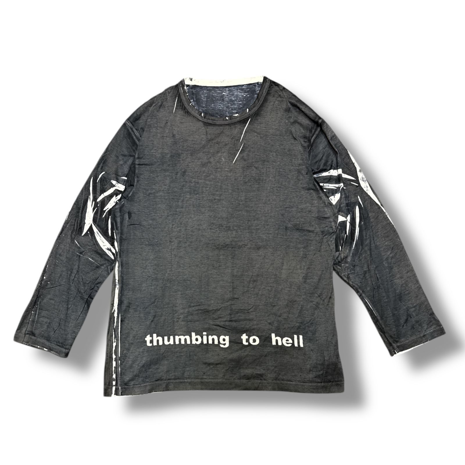 Yohji Yamamoto POUR HOMME 14SS Thumbing to hell long sleeve tee 
