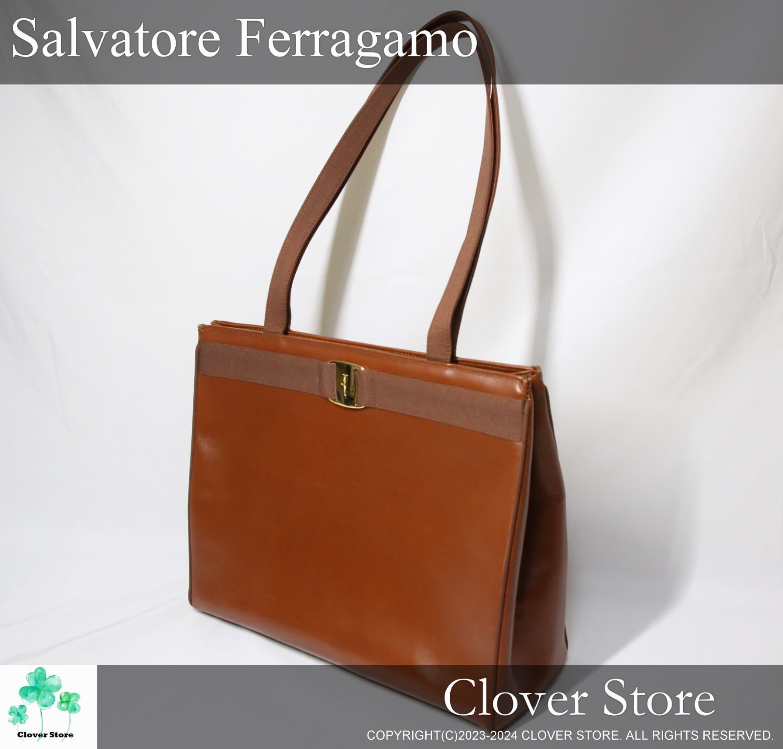 値引き交渉お気軽にどうぞ！ 【Aランク】 Salvatore Ferragamo サルバトーレ フェラガモ AQ-21 2530 ヴァラ トートバッグ  ビジネス レザー A4書類入ります - メルカリ