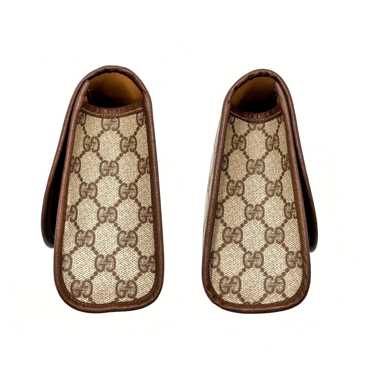 極美品 オールドグッチ PVC クラッチバッグ GG柄 シェリーライン 茶 GUCCI（グッチ） オールドグッチ シェリーライン ショルダーバッグ