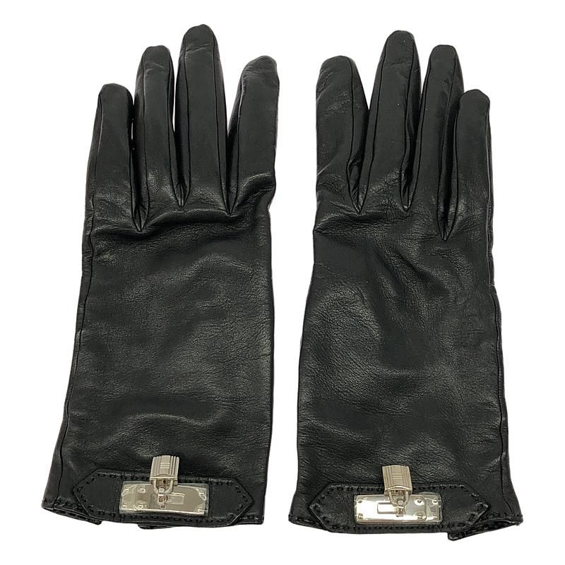 HERMES | エルメス | シェーブル レザーグローブ | 6.5 | ブラック
