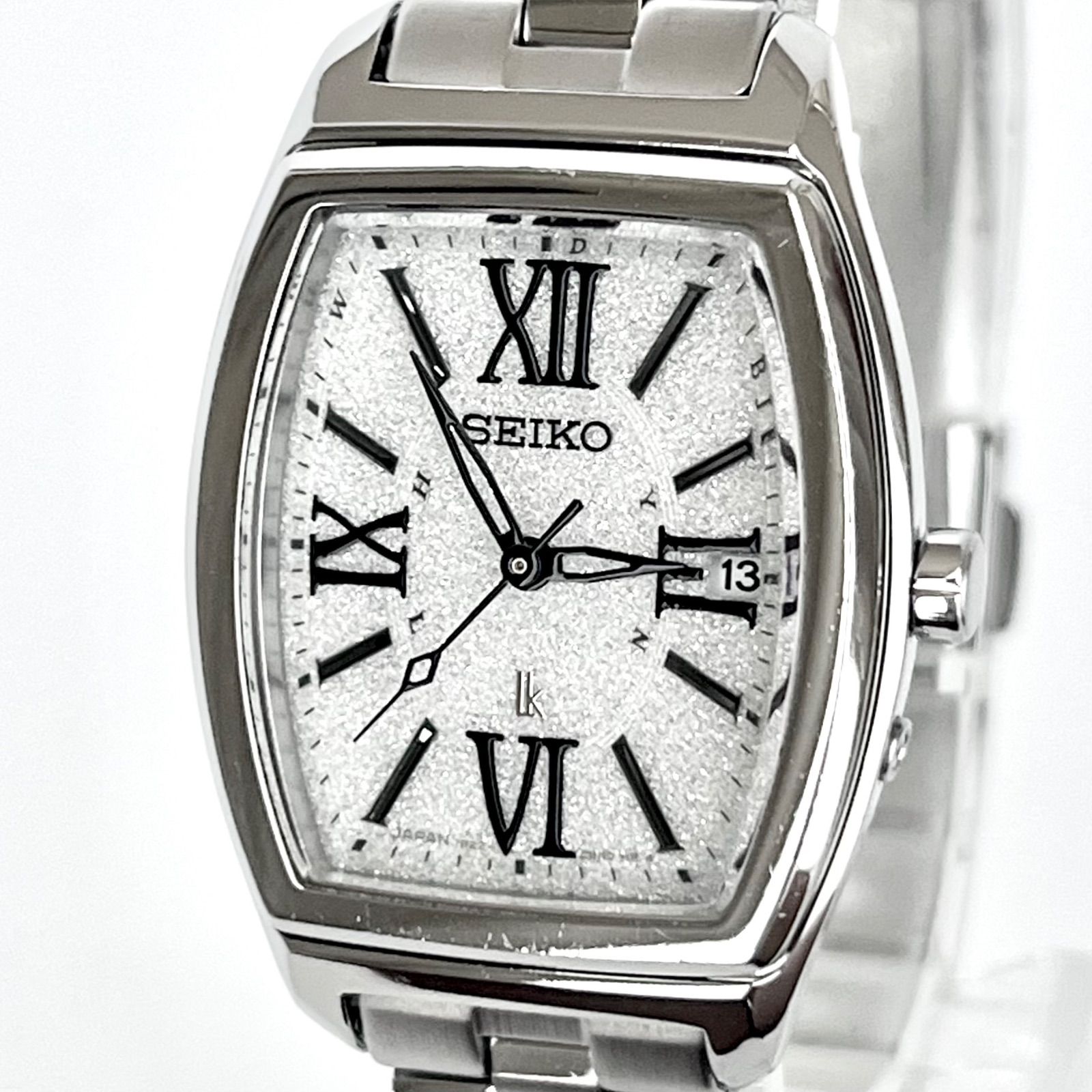 【美品】SEIKO セイコー ルキア 電波ソーラー 時計 シルバーラメ セイコー ルキア レディース 腕時計 稼働 電波ソーラー 磨き済み