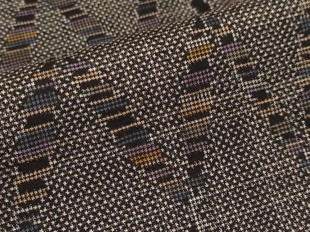 平和屋着物□極上 本場大島紬 7マルキ 変わり七宝文 逸品 CYAA2748s5