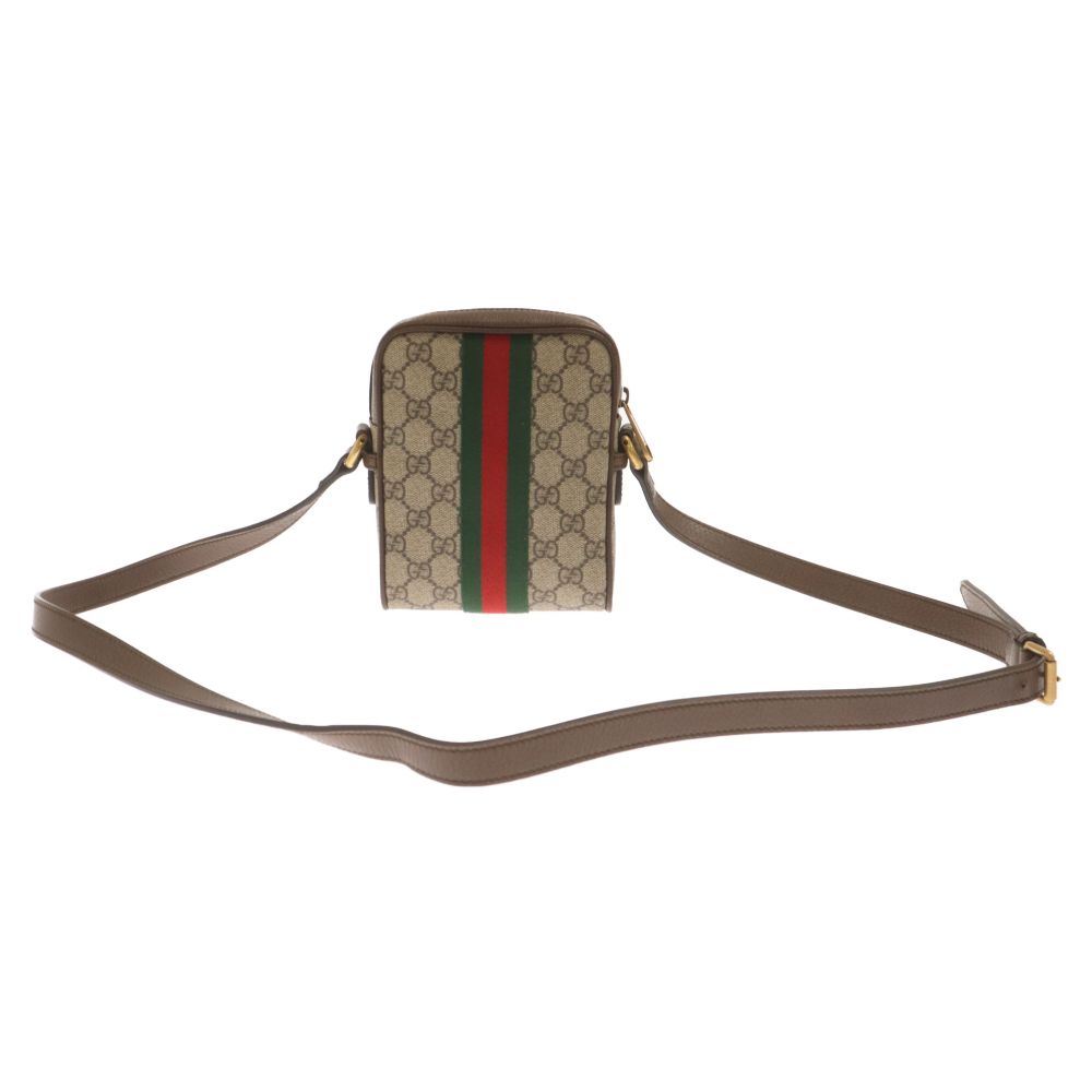 GUCCI (グッチ) GGスプリーム キャンバス ショルダーバッグ ベージュ/ネイビー 598127