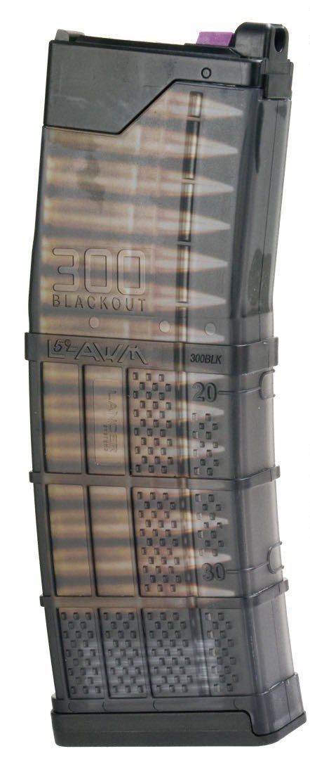 実物　Lancer スモークl5awm30 30発マガジン T8xEMG] Lancer Systems L5AWM 30連マガジン (300BLK/5.56