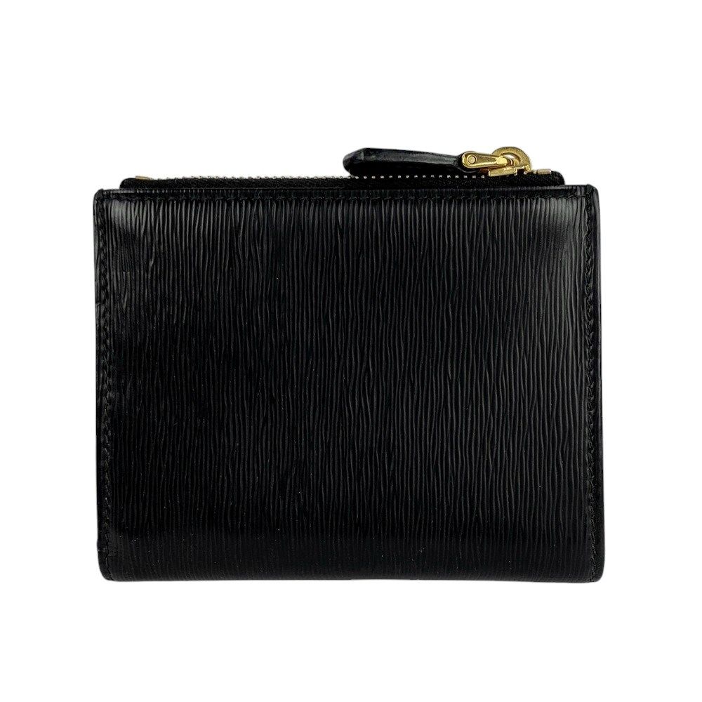 ■美品■　プラダ 二つ折り 財布 レザー ブラック 黒 レッド 赤 GP 1ML023 【247958】★ □美品□ プラダ 二つ折り 財布 レザー ブラック 黒 レッド 赤 GP