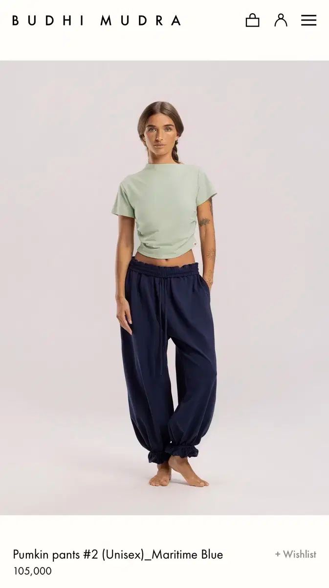 Budhi mudra BUDHI MUDRA パンツ maritime blue