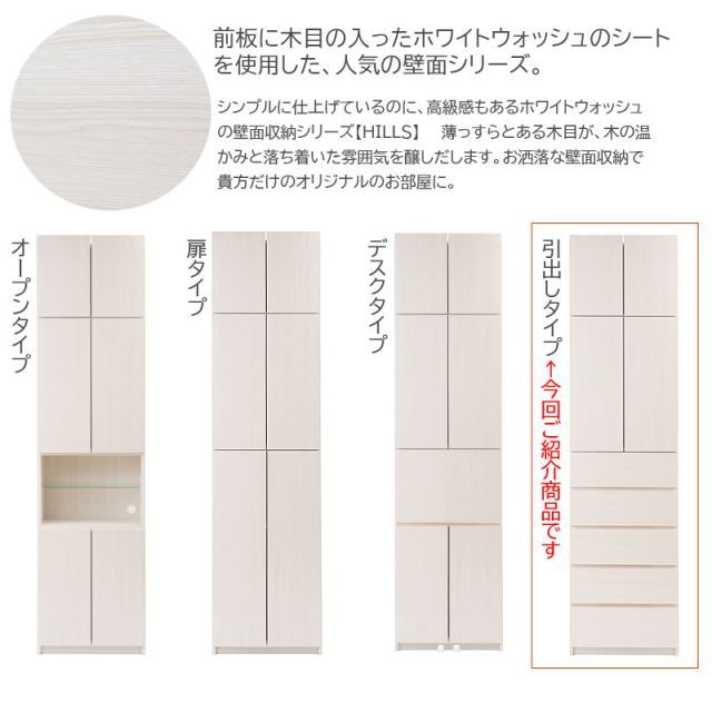 薄型壁面収納 引出しタイプ