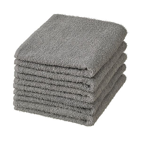 まとめ フェイスタオルグレー 1パック 5枚 ×5セット