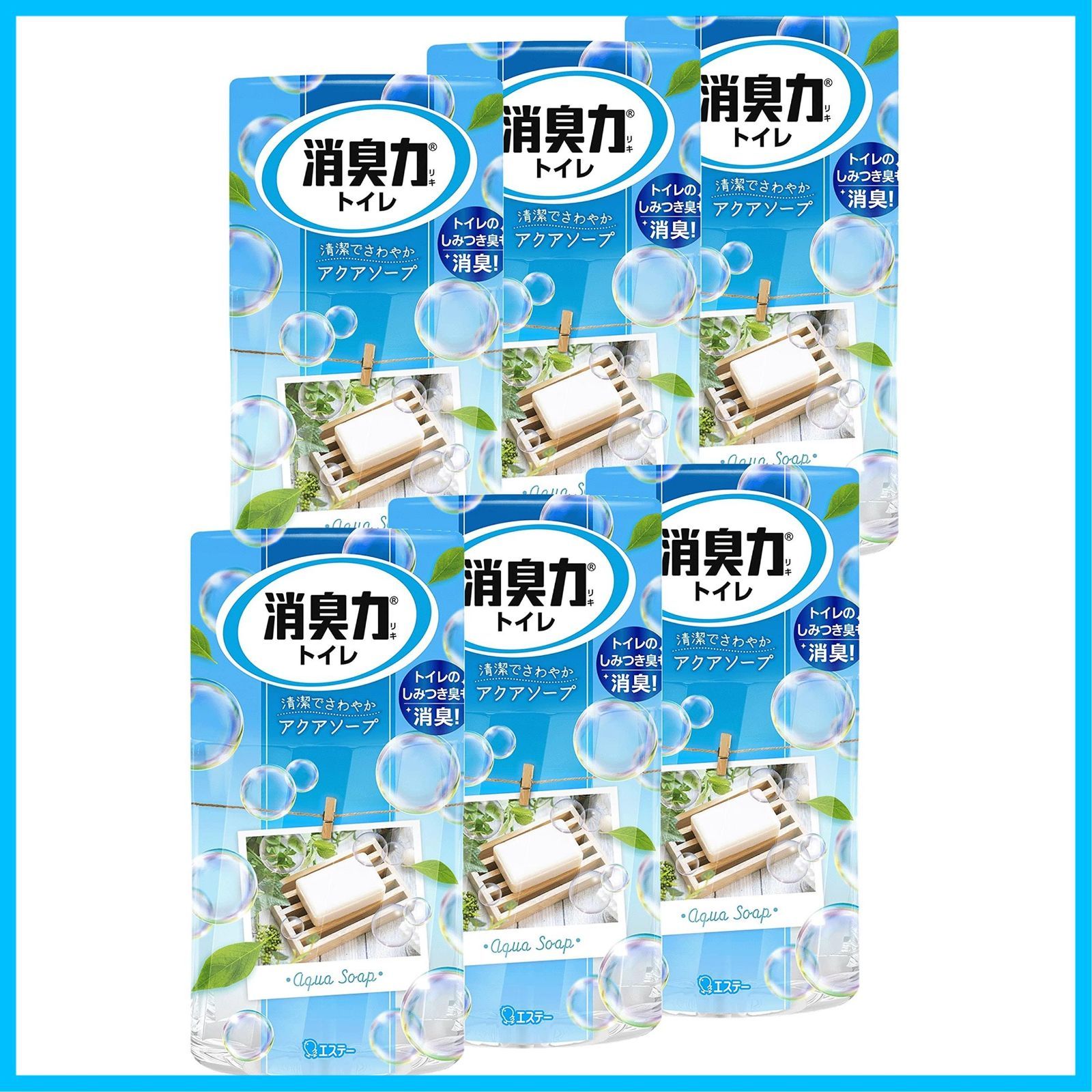 400mL×6個 アクアソープ トイレの消臭力 置き型 トイレ 置くだけ トイレ用 消臭剤 まとめ買い 消臭 消臭力 芳香剤