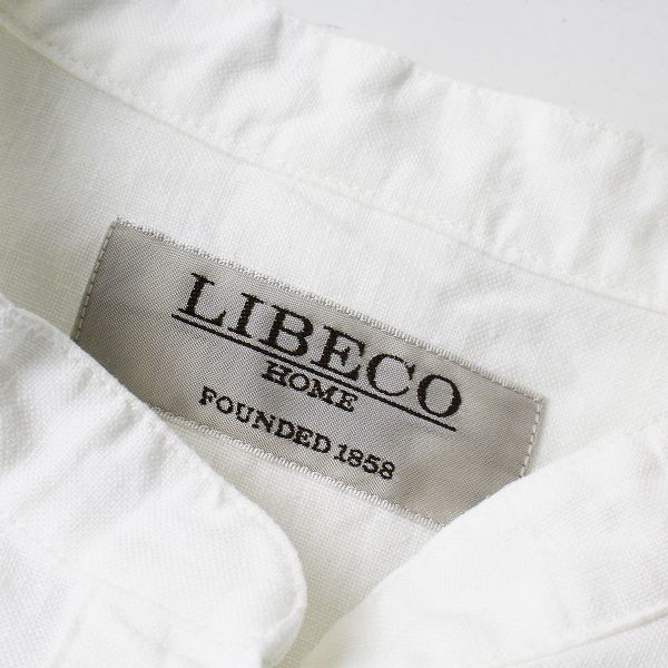 LIBECO リベコ リネンスタンドカラー ポケットシャツ /ホワイト ...