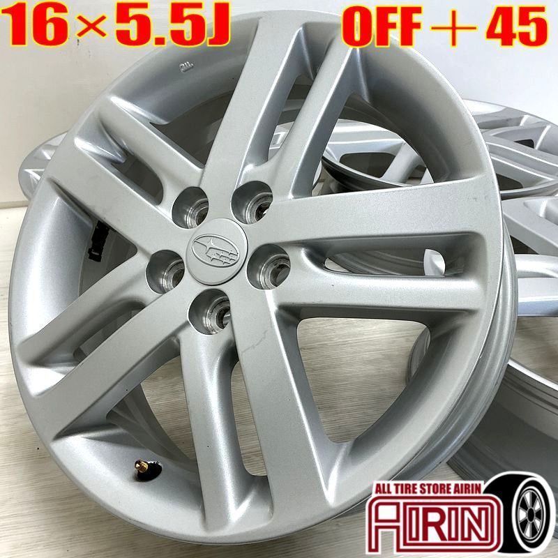 中古 16インチ アルミ スバル 純正 4本セット トレジア アルミホイール