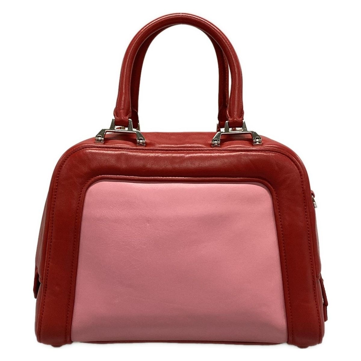 【希少カラー‼️】miumiu ハンドバック　レザー　ピンク miu 中古 ミュウミュウ トートバッグ レディース ブランド