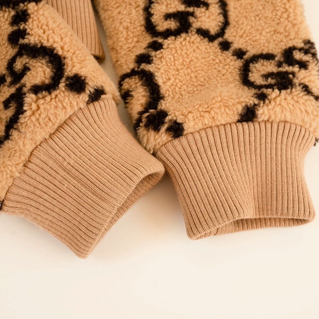 23SS GUCCI グッチ GGジャガード ボア ジャケット ブルゾン アウター