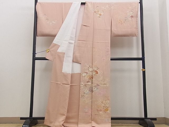 平和屋本店□極上 創業460年・千總 訪問着 駒刺繍 流水花文 金彩 高島屋扱い 一斤染色地 逸品 未使用 BAAH3731zb4 - メルカリ