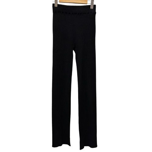 アメリ Ameri SLIM WHOLEGARMENT KNIT PANTS スリム ホールガーメント パンツ S ブラック