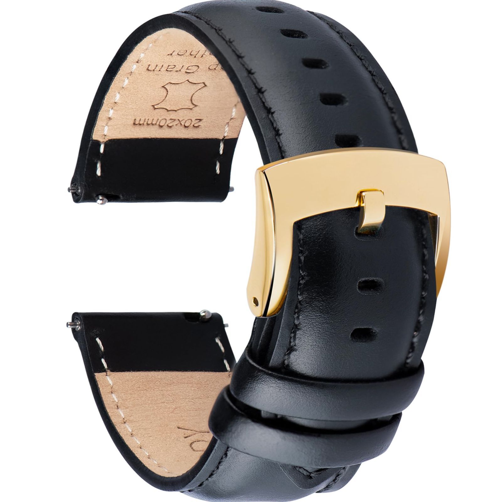 【数量限定】20mm 19mm 21mm 18mm 22mm ベルト 交換ベルト本革腕時計バンド クイックリリース 時計 工具は不要です 時計 エレガント カーフレザー防汗 バンド 触覚の裏地 [OTTOODY] 時計ベルト