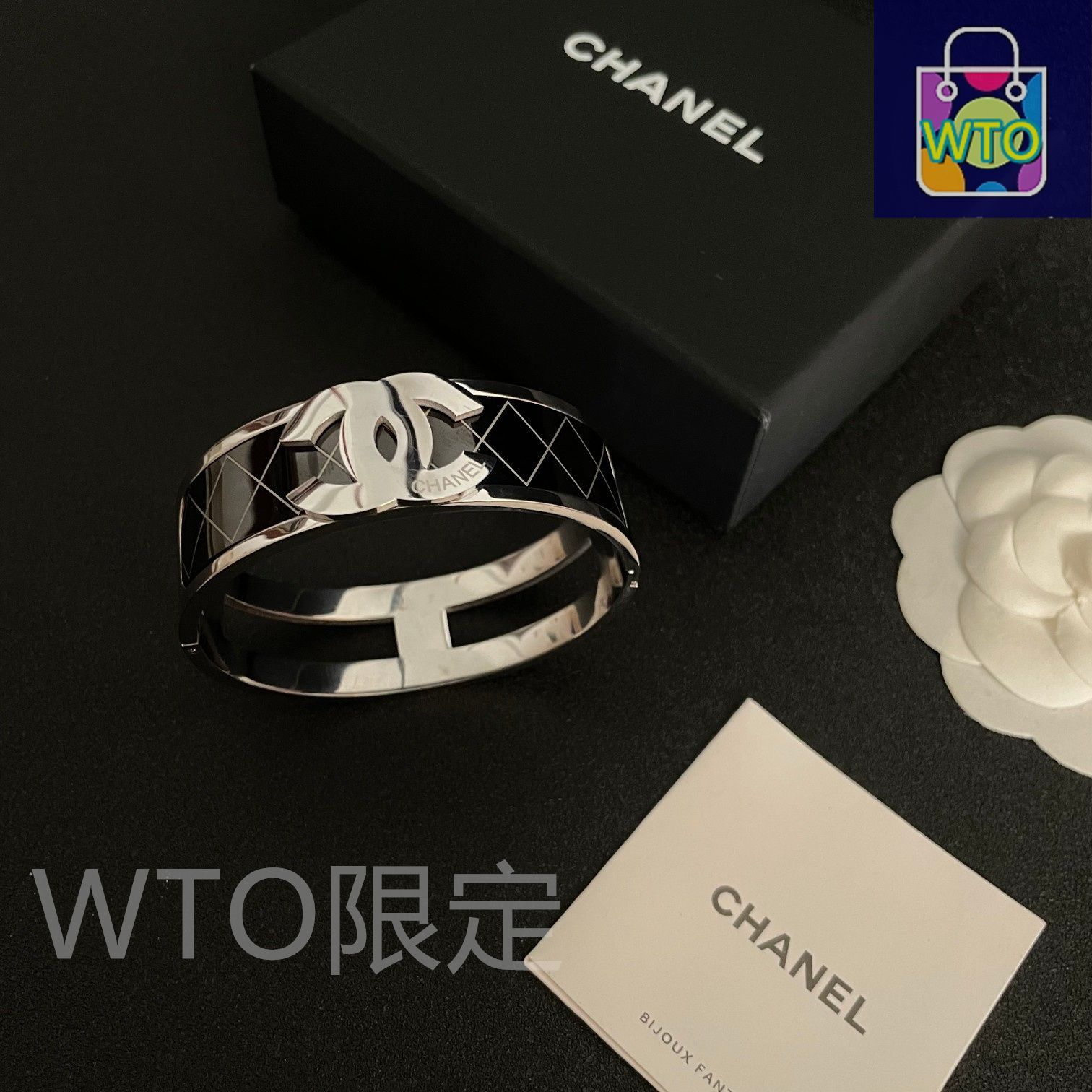 今日特価】CHANEL シャネル 新モデル 幅広菱格模様ブレスレット