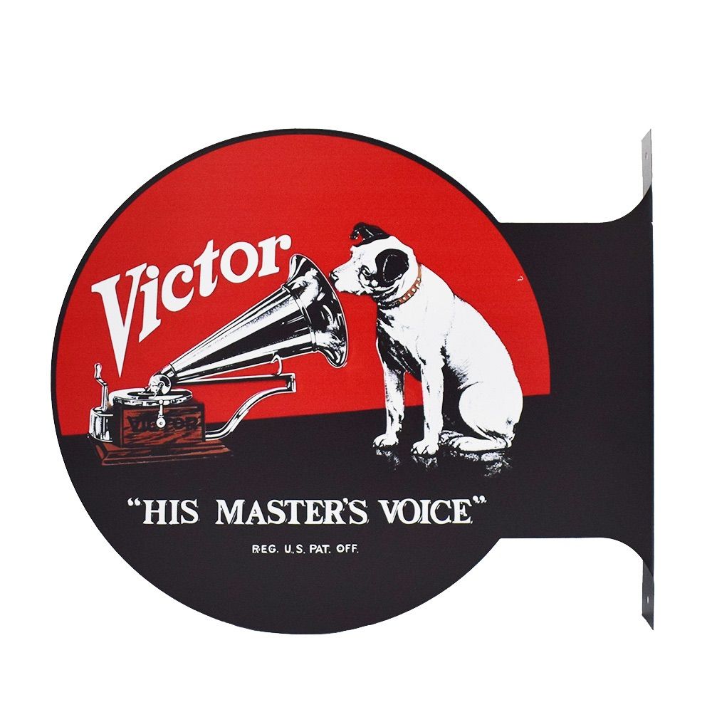 【希少品】Victor ビクター　看板 Yahoo!オークション - 超希少 非売品 VICTOR ニッパー 犬 店舗用