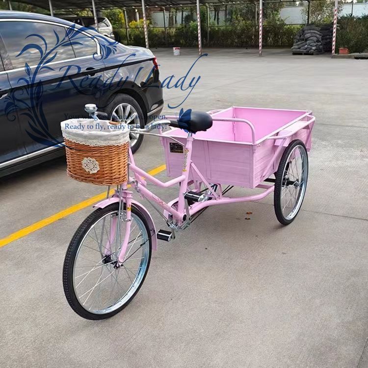 子供用三輪車 ピンク4in1三輪車のりもの 押し棒付き 自転車