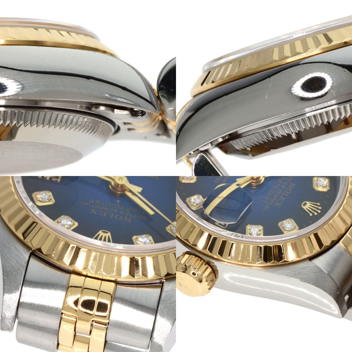 ROLEX ロレックス 69173G デイトジャスト 10P ダイヤモンド ブルー