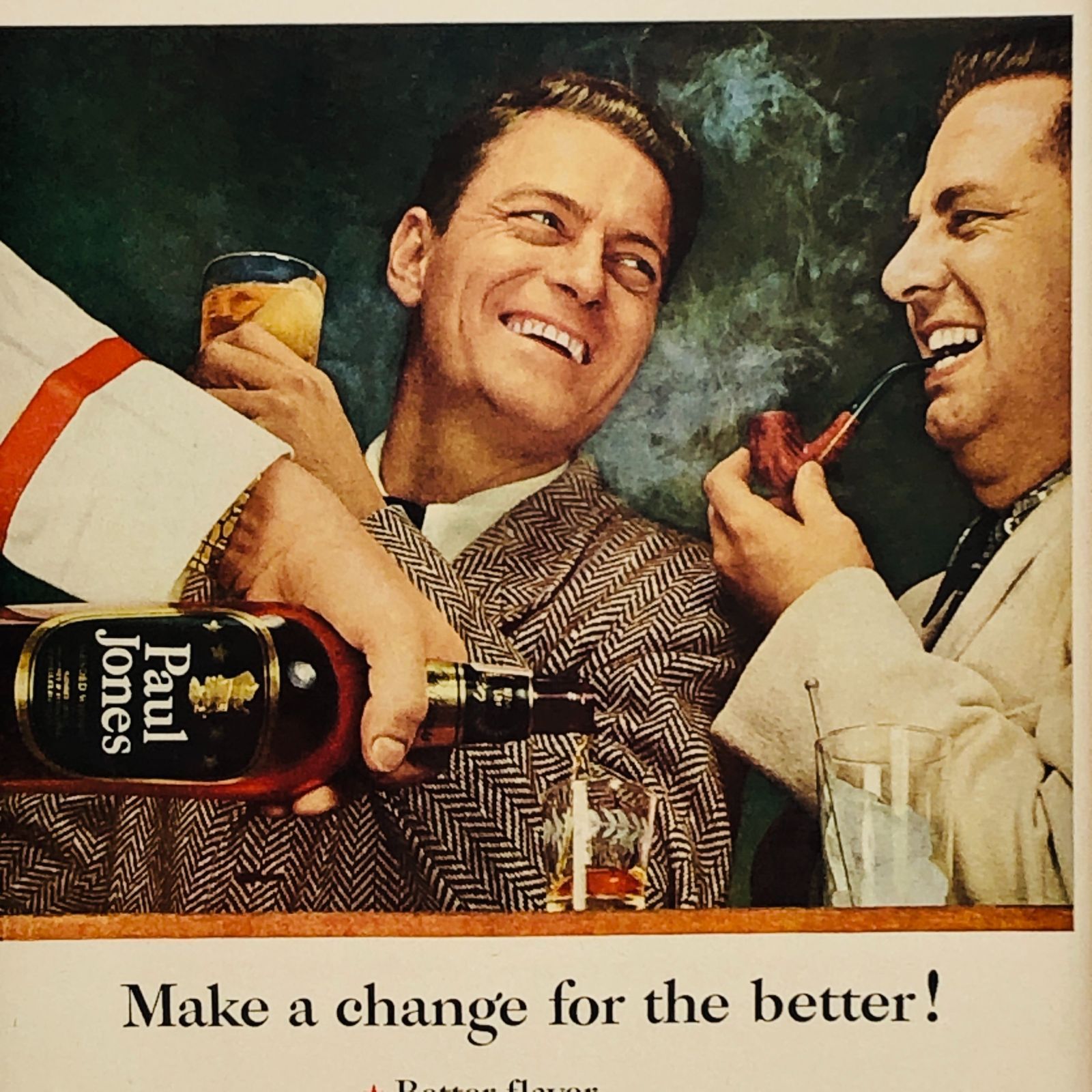 ビンテージ 広告 ポスター フレーム付 『 ポールジョーンズ ウィスキー 』 1950's ※当時物 オリジナル アメリカ 輸入雑貨 ヴィンテージ  アドバタイジング レトロ ( AZ1683 ) - メルカリ