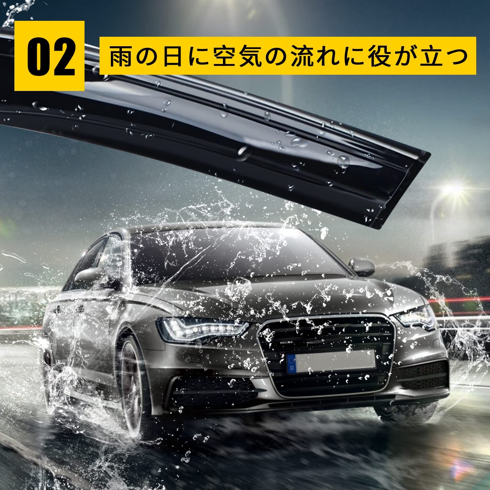 YORKNEIC サイドバイザー トヨタ ノア ヴォクシー 80系 2014年から2021年 ドアバイザー ウィンドウバイザー 強力両面テープ 泥除け 日よけ 雨除け カスタムパーツ スモーク 外装 4枚セット