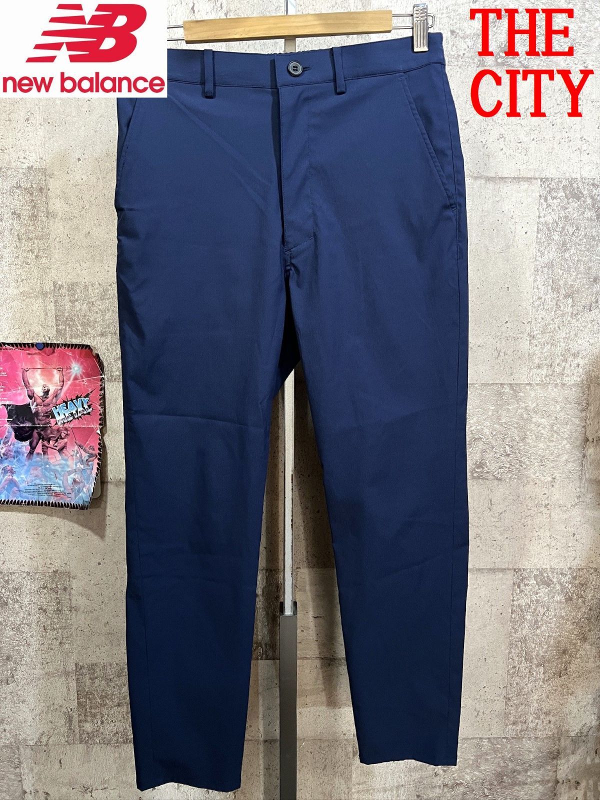 美品 ニューバランス THE CITY メンズ ロングパンツ ピケスリム