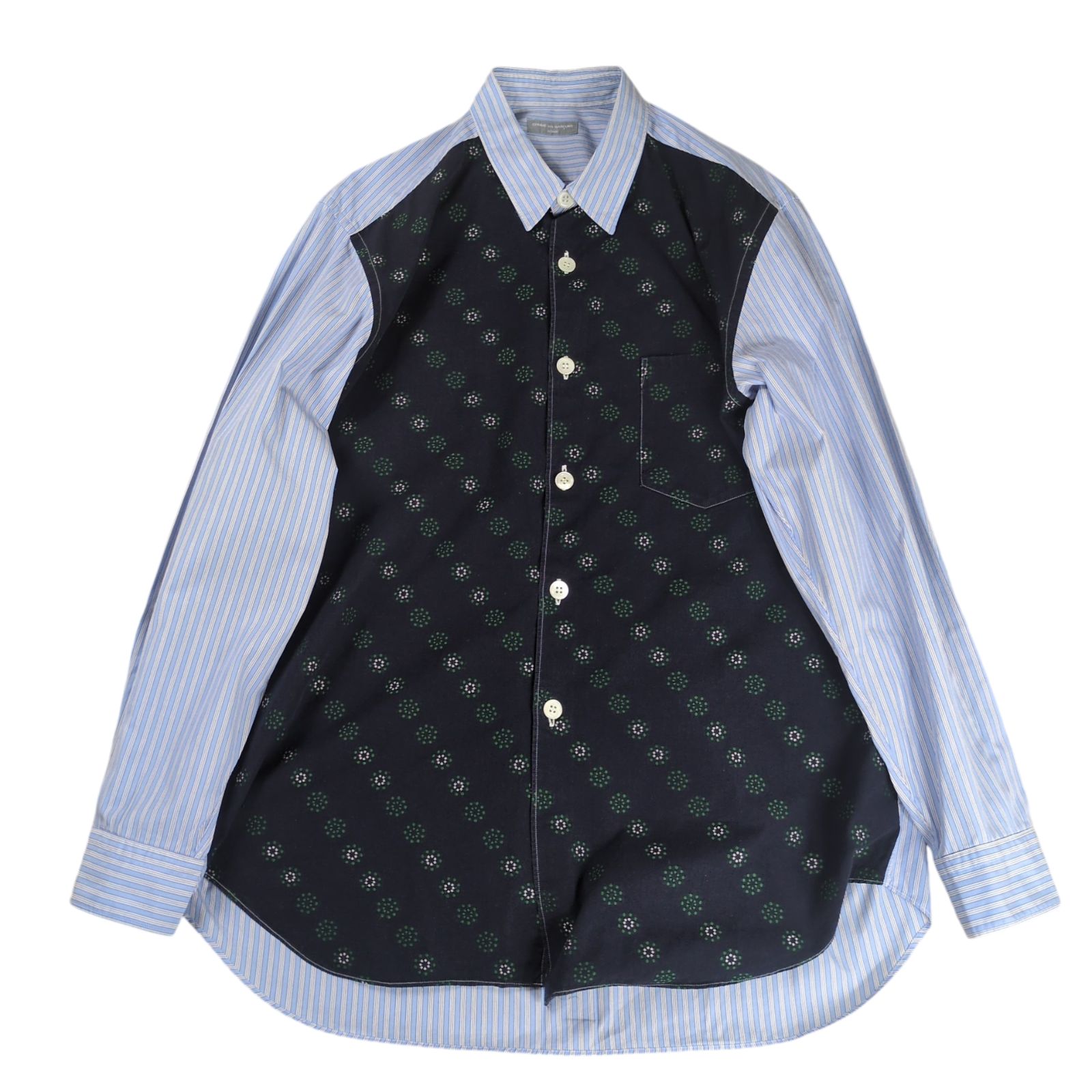 COMME des GARCONS HOMME 田中オムストライプ切替シャツ