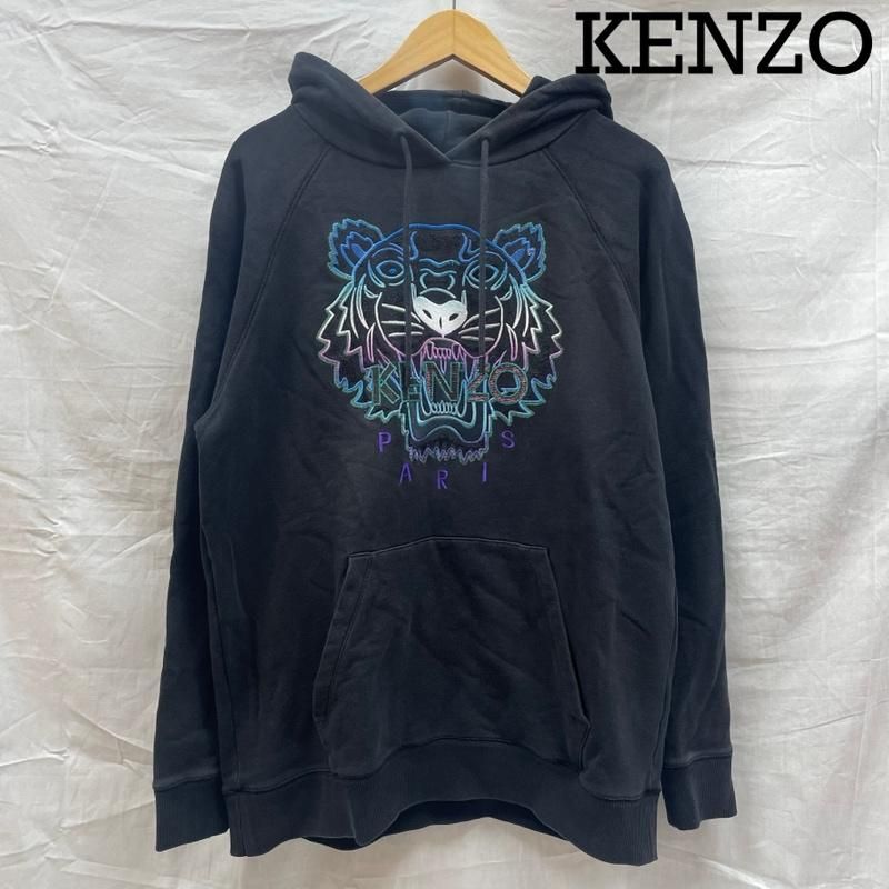 KENZO ケンゾー トレーナー 長袖 F962SW7704X4 ケンゾー タイガー ロゴ 刺繡 プルオーバー パーカー BLK ブラック