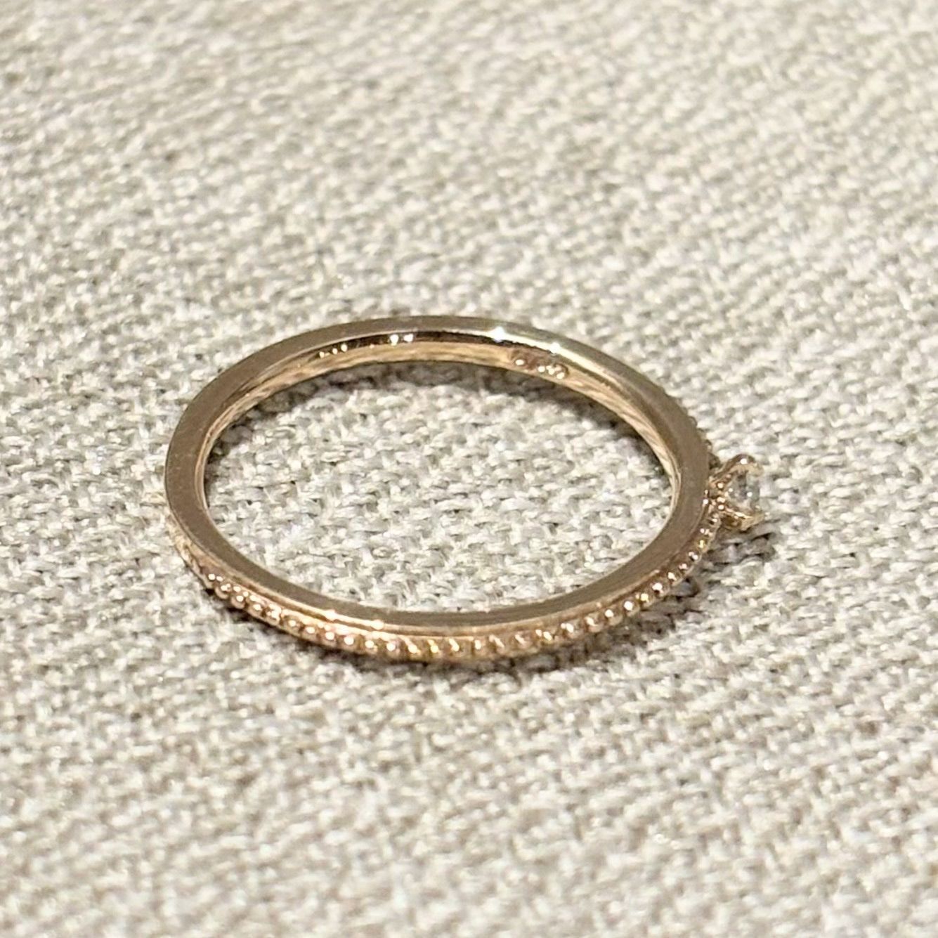 agete アガット ピンキーリング 2号 agete K10 フリル ピンキーリング