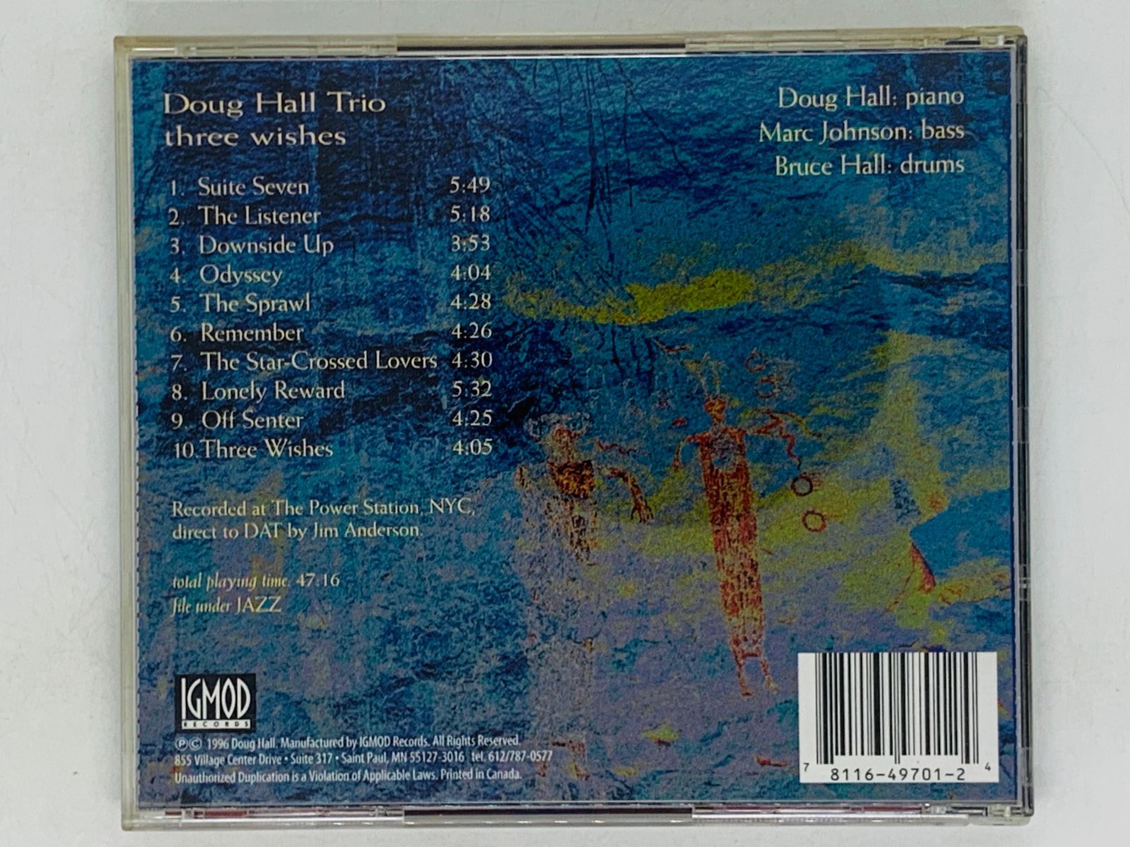 輸入盤 CD【1G49701】Doug Hall Trio ダグ・ホール / Three Wishes / 送料310円～