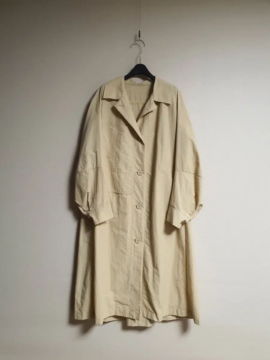 SJSJ エスジェイエスジェイ ボリューム スリーブ トレンチ ジャケット 44 55