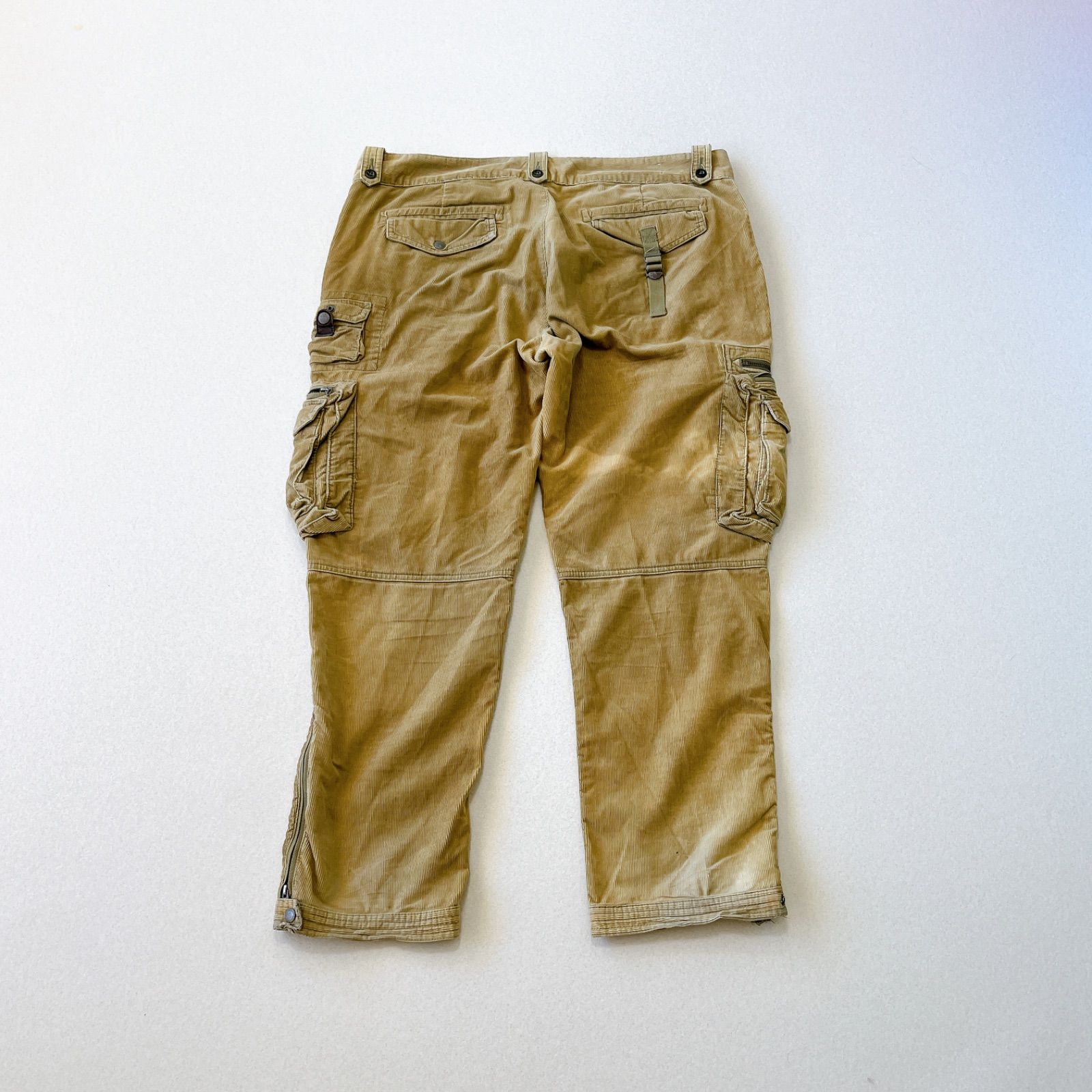 ラルフローレン　コーデュロイ　カーゴパンツ　パラシュート　マルチポケット　Polo by  Ralph  Lauren cargo pants corduroy multi pocket gimmick pants 90s 00s