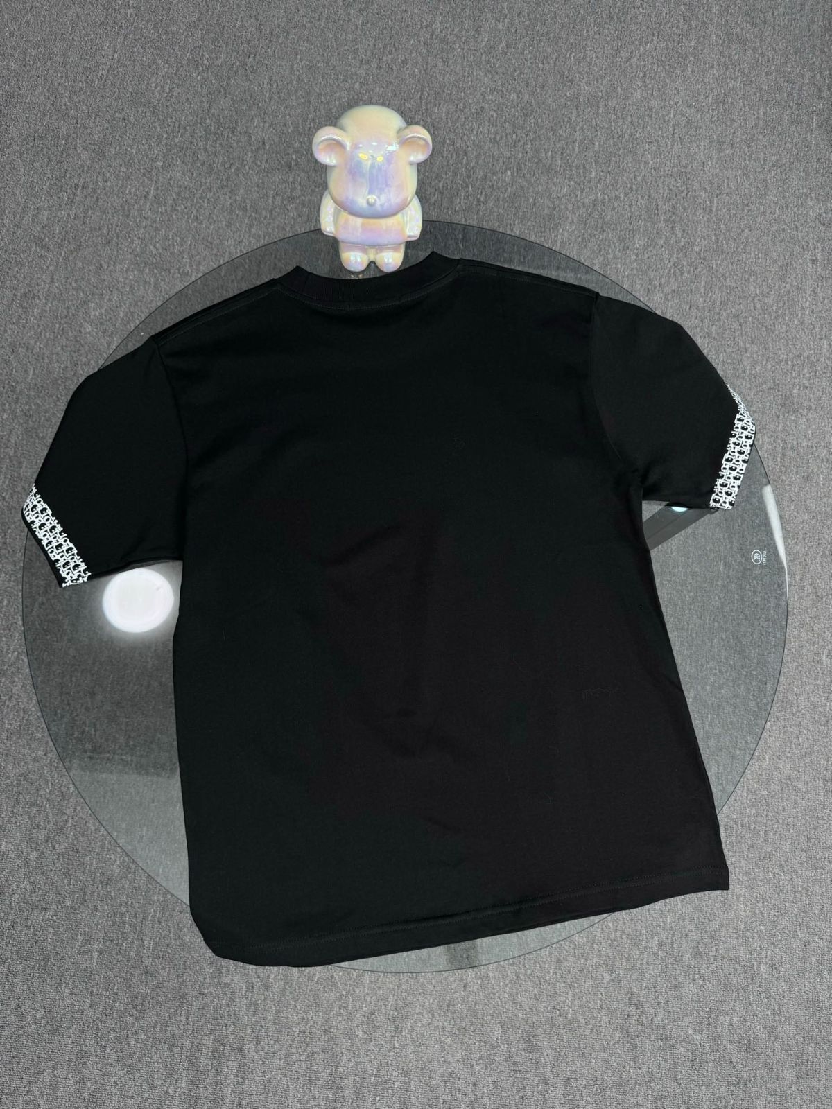 ディオール Dior☆Tシャツ ロゴ 刺繍 クルーネック リブ編み 綿 ディオール Dior☆Tシャツ ロゴ 刺繍 クルーネック リブ編み 綿
