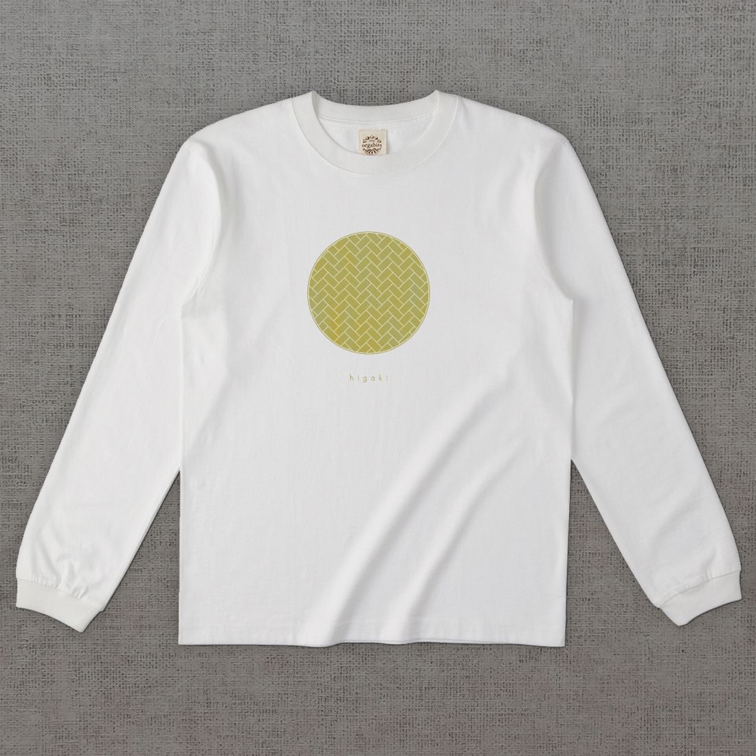 和柄長袖Tシャツ　三崩し -彩・円-［長袖］