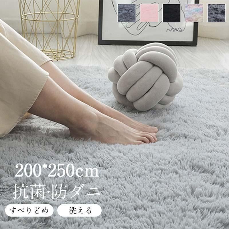 ラグ 洗える ラグマット 200*250 洗えるカーペット リビング シャギーラグ ホットカーペットカバー 絨毯 洗濯可 ムートン
