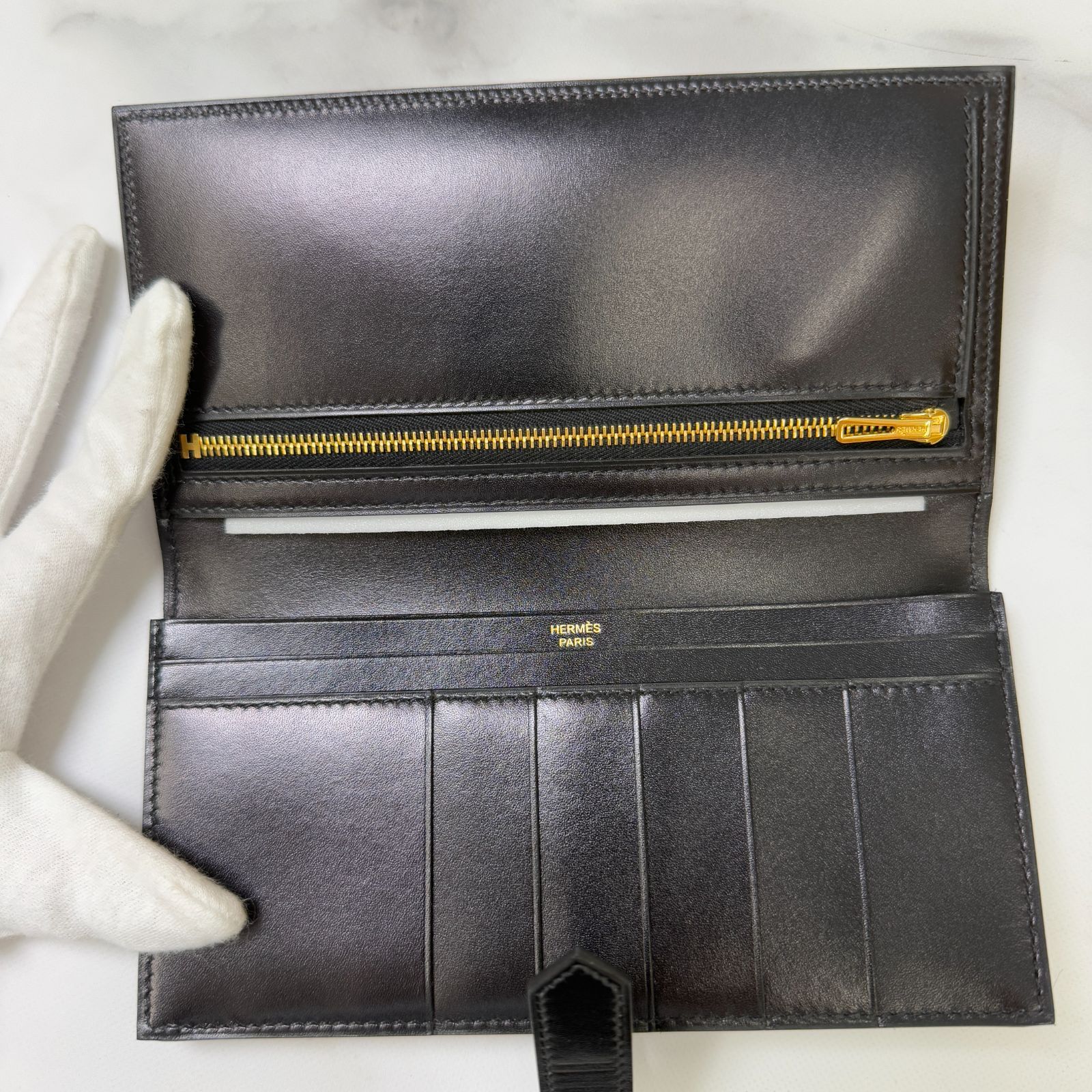 鑑定済み【 新品未使用 】エルメス 《 ベアン 》 ブラック