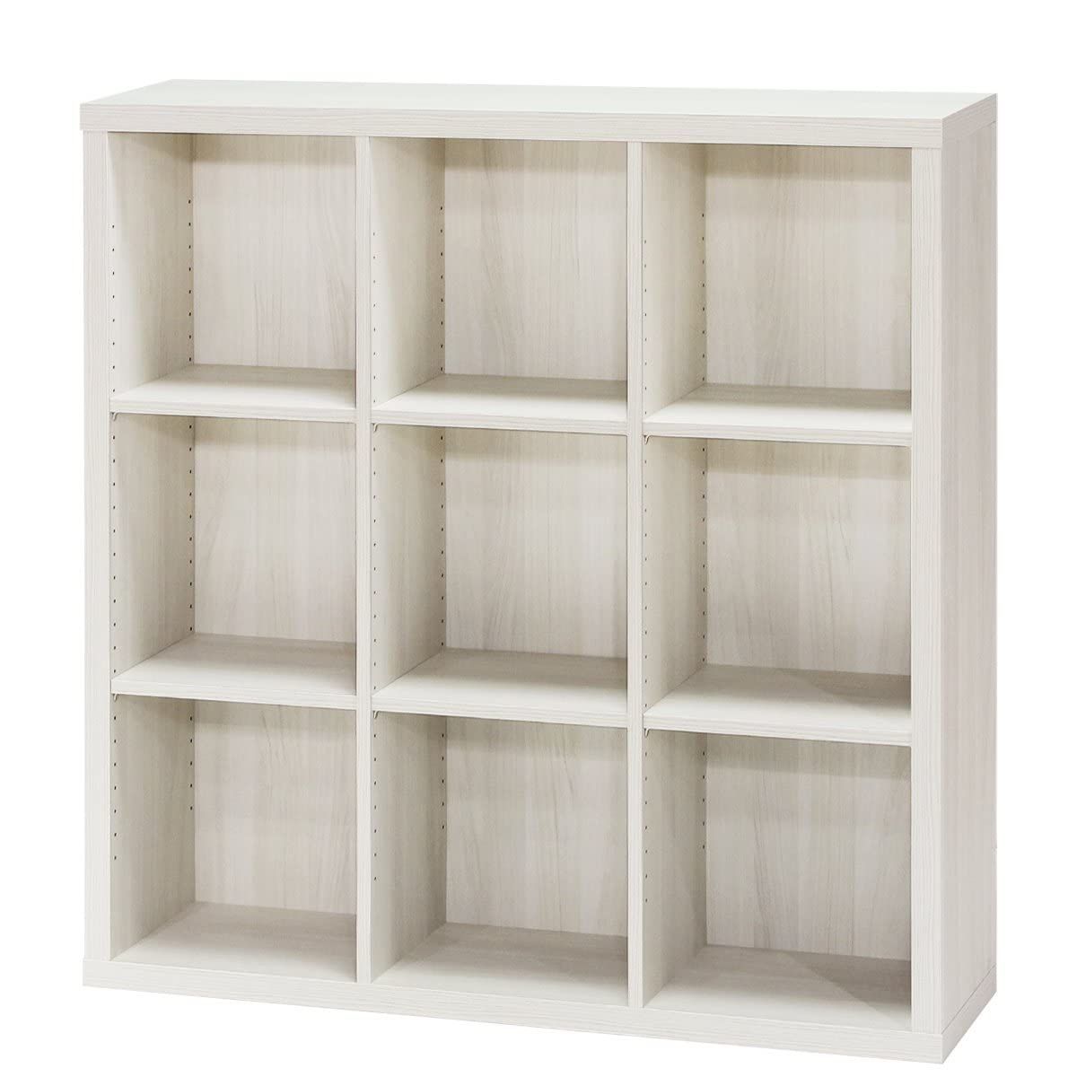 在庫処分 SEP-1111IV 奥行28.3cm 高さ113.4 幅110 木目 アイボリー セパルテック 本棚 シェルフ 棚板耐荷重15kgのラック A4ファイルBOXがぴったり入る奥行 無垢材をイメージさせる厚さ3.6cmの天板 白井産業