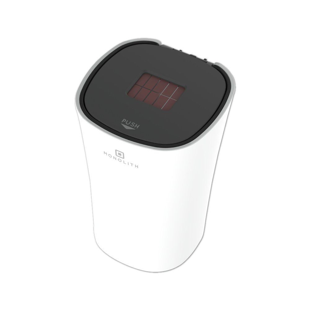 【特価商品】車内用品 灰皿 シンプルソーラーアッシュトレイ ペルシード(Pellucid) ドリンクホルダー型 ホワイト LED付 DA-1509