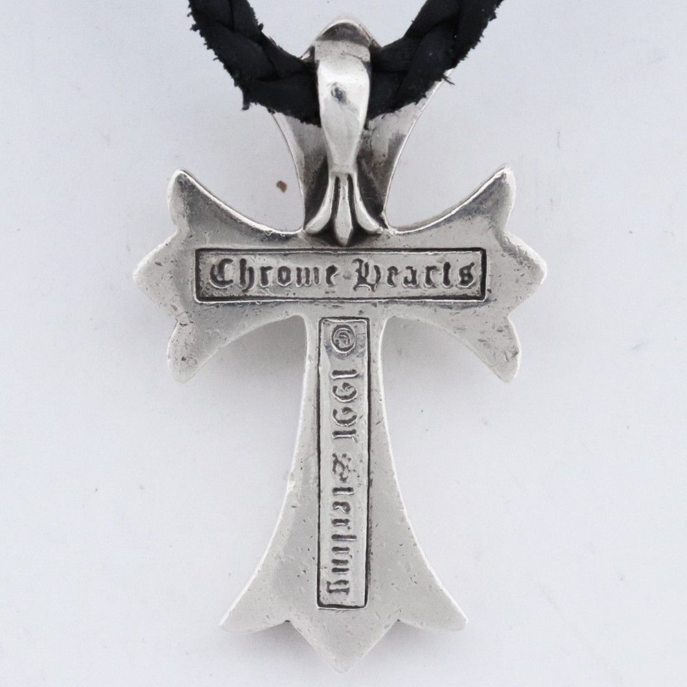 CHROME HEARTS CHクロスペンダント スモール レザーブレード W