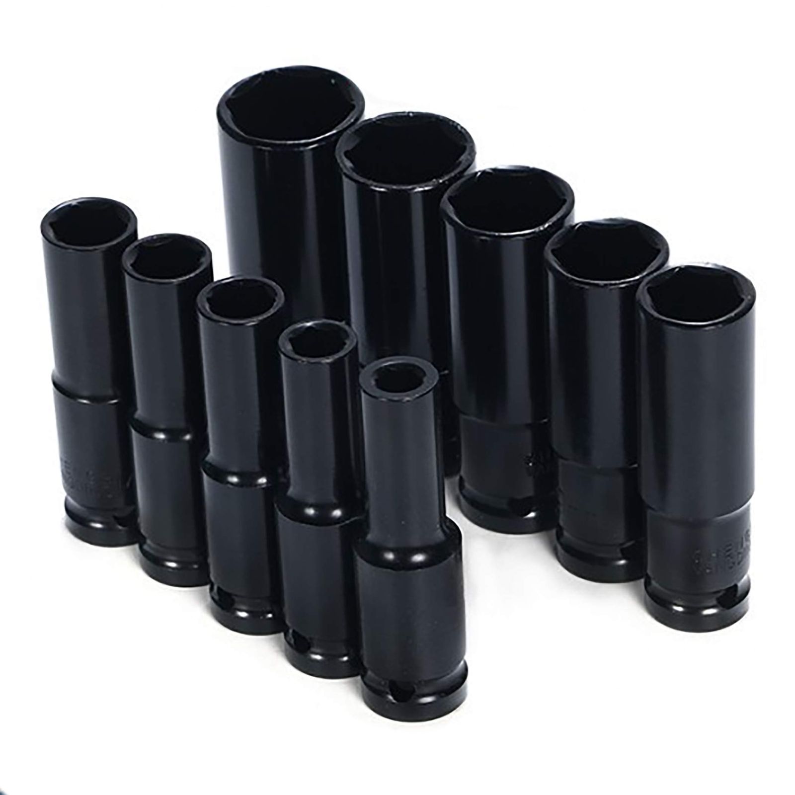 Lanx.12.7mm 1/2インチ ディープ ソケット 8mm～19mmサイズ 10本セット ロング 延長 ラチェット インパクト レンチ 用 工具セット (8mm～19mmサイズ 10本セット) [8mm～19mmサイズ 10本セット (専用ケース